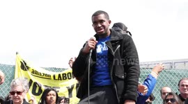 “Jeff Bezos, your time is coming”; Amazon Labor Union supporters rally ahead of union vote at sort facility on Staten Island