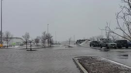 Spring storm brings heavy rain and flooding to southern Manitoba in Canada