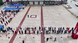 Footage Of Mass Citizens Receive Nucleic Acid Test In Huai'an City, China