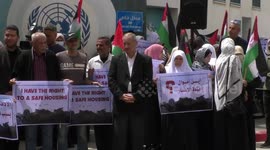 Palestinians protest against procrastinations in improving their conditions
