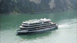 World's Largest Electric Cruise Ship Voyage In Yichang, China
