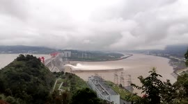 File Footage: Three Gorges Dam Release Flood Waters In Yichang, China