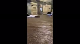 Underwater cars due to heavy rains in Caracas Venezuela