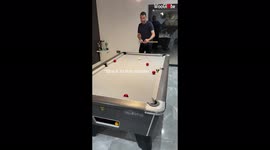 ''Someone was getting fed up!' Pool trick shot artist CAN'T GET THIS jump shot RIGHT 
'