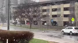 Canada: Late Spring Snow Falls In Ottawa