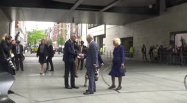 Prince Charles and Camilla visit BBC's HQ to greet journalists