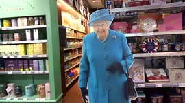Queen's Platinum Jubilee and Easter eggs display at Partridges of Kensington - London