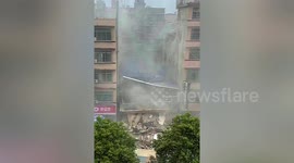 Dust cloud shrouds area after 6-storey building collapses in southern China