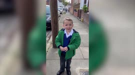 UK boy rejoices in the beauty of spring with his own special version of 'O Christmas Tree'