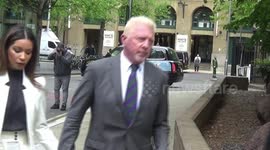 Boris Becker London court arrival