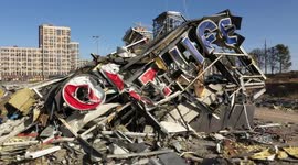 Exclusive drone footage shows destruction of Kyiv mall