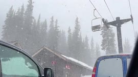US: Late April Snow Falls In North Central Colorado