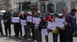 A vigil for workers in Gaza City on the occasion of International Workers' Day.