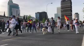Real Madrid fans going to Plaza de Cibeles to celebrate La Liga 35 title
