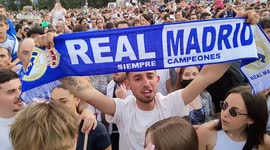Real Madrid fans party after La Liga win on Saturday