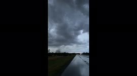 Incredible footage of huge 'rope' tornado captured during destructive Kansas twister.