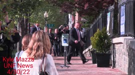 President of the United States Joe Biden arrives at Holy Trinity Catholic Church in Washington, D.C. on April 30, 2022 to attend mass