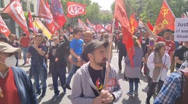 International Workers' Day in Madrid on 1st May, 2022. On 1st May each year, International Workers' Day, also known as Labour Day, takes place. This is a celebration of labourers and working classes and being a traditional European celebration, this day i