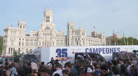 Real Madrid club celebrates with fans the LaLiga Championship in Madrid, Spain