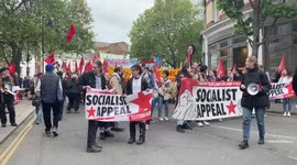 Mayday parade gathers hundreds in London