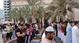 Eid Al Fitr prayer from Dubai Marina