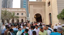 Eid Al Fitr after prayer from Dubai Marina