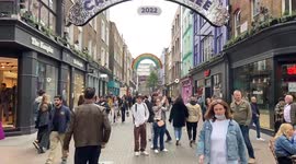 Queen’s Platinum Jubilee celebration in Carnaby Street, London
