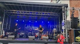 Frogfest Music band plays on a bank holiday Monday