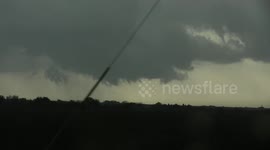 Intense scenes as storm chaser hunts multiple tornadoes touching down in Oklahoma