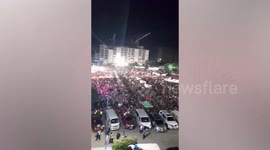 Crowd cheers for controversial Philippine presidential candidate Ferdinand 'Bongbong' Marcos Jr