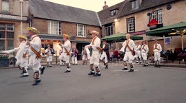 Rutland Morris Men Perform May Day Dances in Uppingham Market Square, Rutland