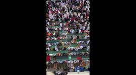 Thousands of people perform Eid Al Fitr prayers in Egypt