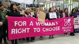 Women's pro-choice campaigners demonstrate in London following US Supreme Court abortion draft leak