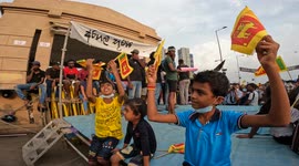 Sri Lankans protest demanding president Gotabaya Rajapaksa to resign amid the worst economic crisis