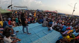 Sri Lankans protest demanding president Gotabaya Rajapaksa to resign in front of President's office amid the worst economic crisis