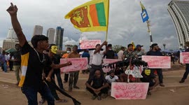 Sri Lankans protest demanding president Gotabaya Rajapaksa to resign amid the worst economic crisis
