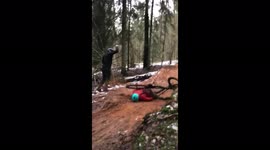 Brutal MTB Crash Sends Rider Face-First Into the Ground
