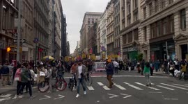 New Yorkers march in opposition to leaked draft of Supreme Court abortion case opinion