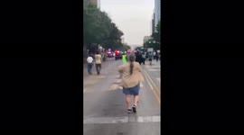 Pro-choice demonstrators march through Austin in Texas to voice anger at Roe v Wade Supreme Court leak