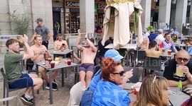 Travelling Manchester City fans in high spirits ahead of Champions clash with Real Madrid