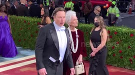 Elon Musk at Metropolitan Museum of Art Costume Institute Gala in NY, US