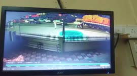 CCTV captures chilling moment speeding car falls into roadside well in southern India