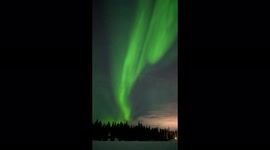 Beautiful Night Under Real Time Northern Lights (Fairbanks, Alaska)