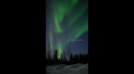 Videographer captures auroras 'dancing' across night sky above Alaska