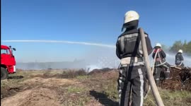 Firefighters tackle blaze inside Chernobyl Exclusion Zone