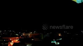 Scary lightning flashes light up night sky in southern Thailand