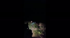 Terrifying moment rhino charges Forest Guard vehicle in Assam,India