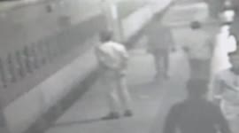 Man slips while boarding moving train, rescued by policeman in southern India