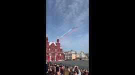 Russian air force rehearses May 9 victory parade over Red Square