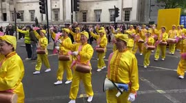 Falun Gong procession and protest in central London